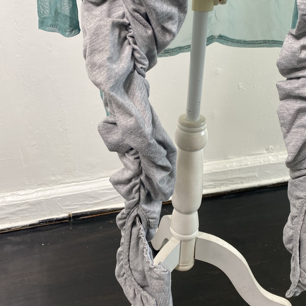 Chic Gray Ruched Pants - Picture 2 of 4
